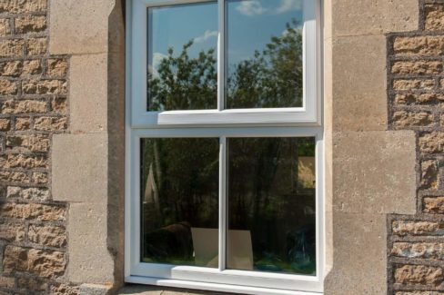 white sliding sash windows with double glazing