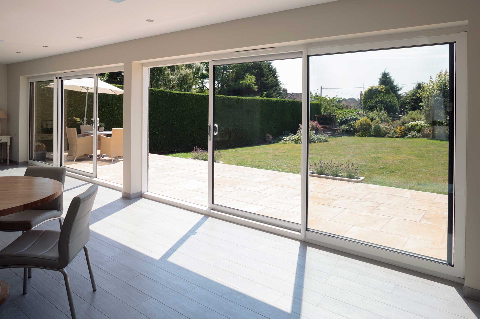 aluminium patio doors interior