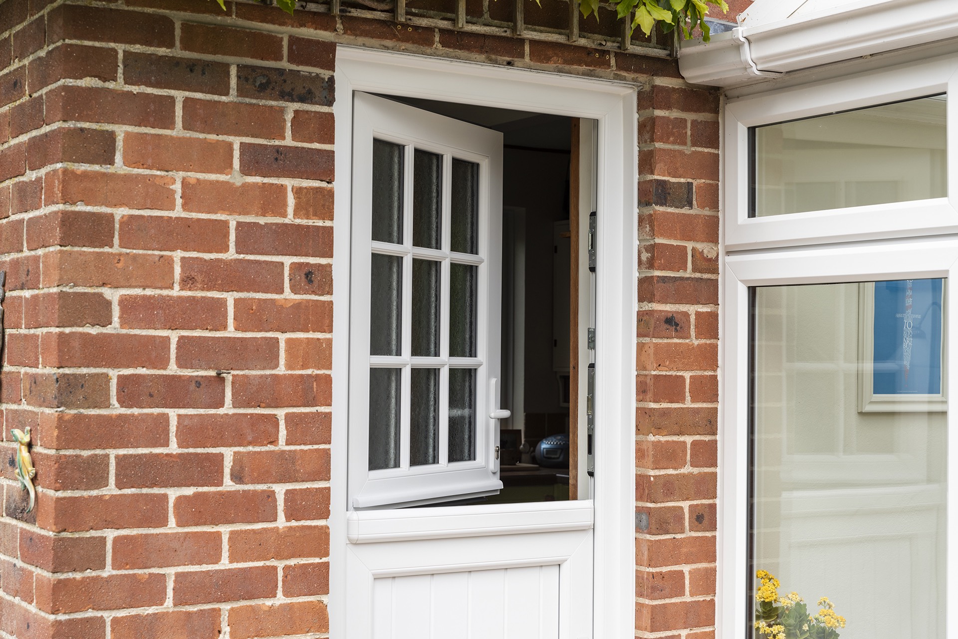 White uPVC stable door