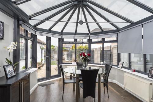 Pvc Anthracite Grey Victorian Conservatory